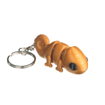 Kameleon złoty - brelok do kluczy